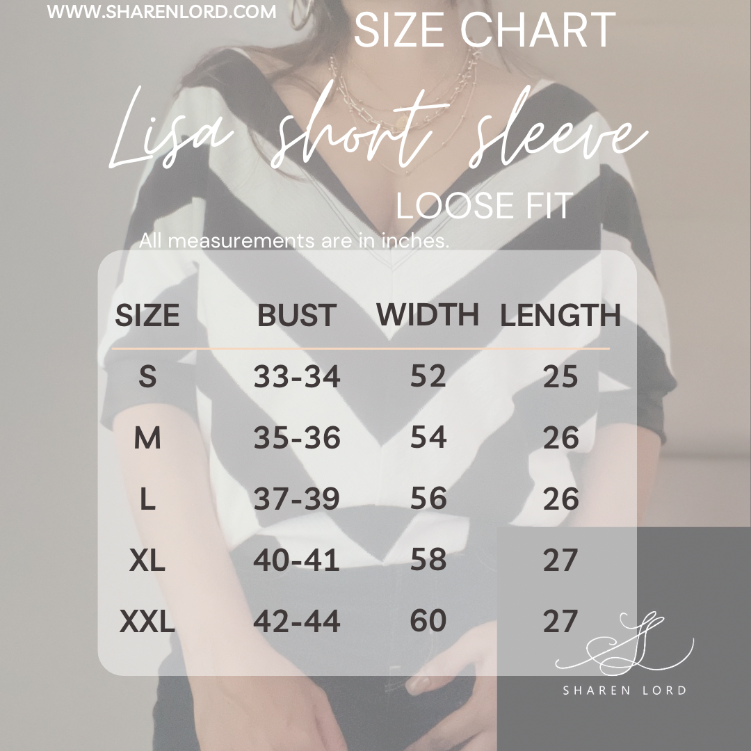 Lisa - Black / White Stripes