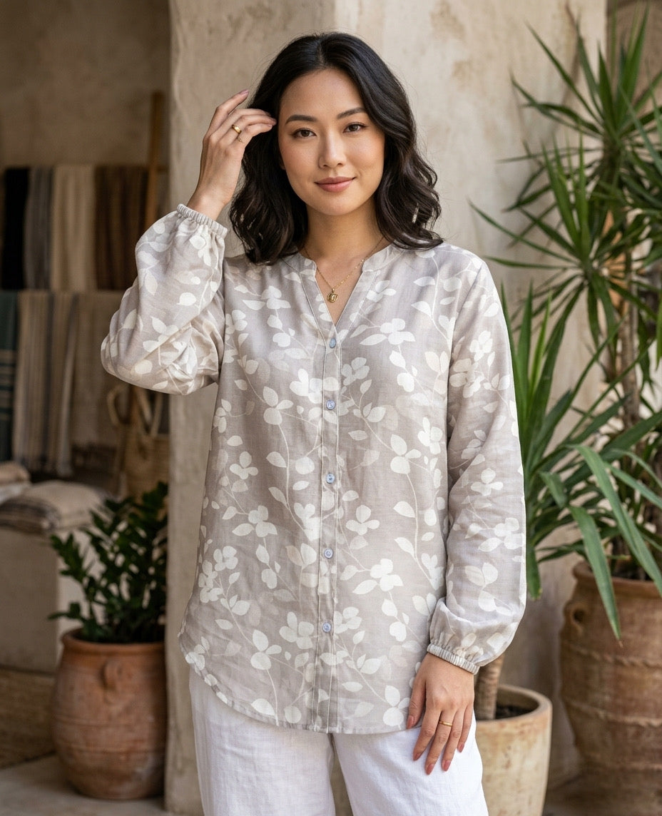 Gabriella - Printed - Light leaves